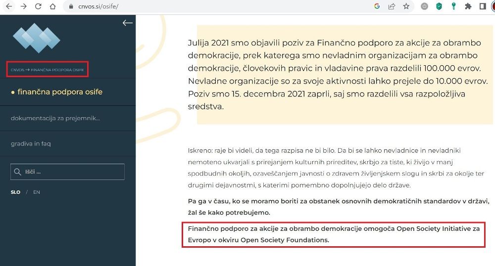 CNVOS je med slovenske NVO razdelil 100.000 EUR Soroseve Open Society Iniciative for Europe (Open Society Foundations)
